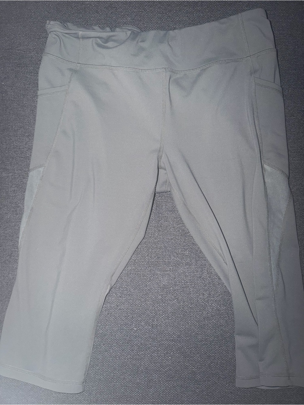 Athleta Gray Green High-Rise Performance Capri with pockets